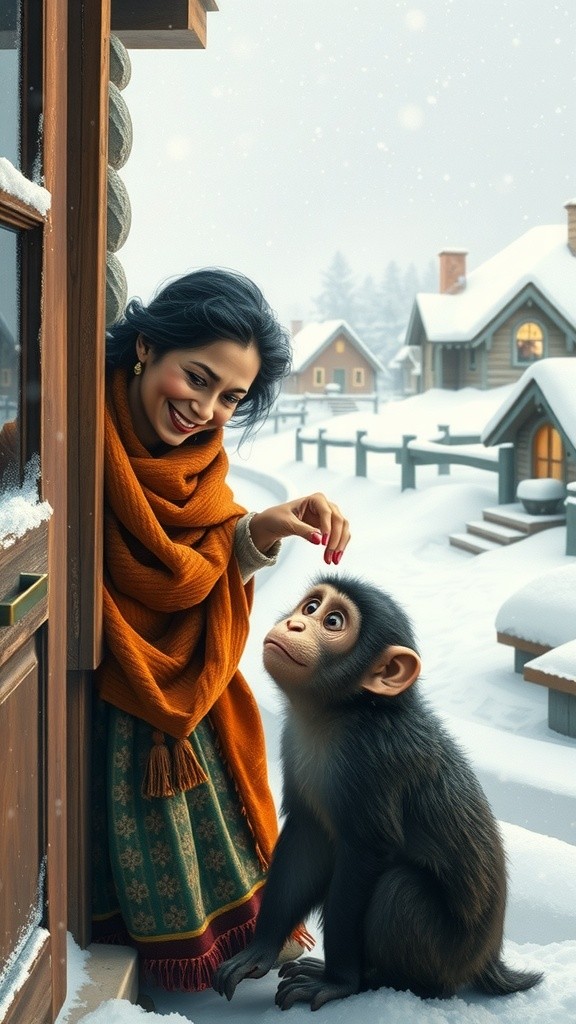 दादी और बंदर की दोस्ती