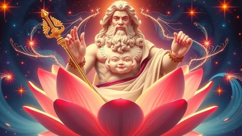 सृष्टि की ऊर्जा: ब्रह्मा और सरस्वती की भक्ति कला