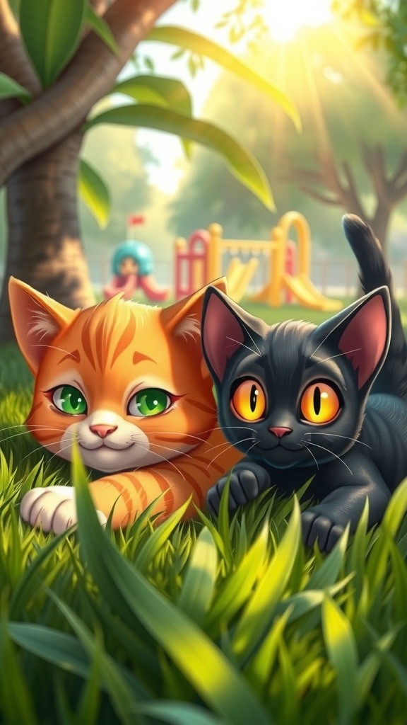 Kucing Lucu Berlari dan Bermain Kejar-Kejaran