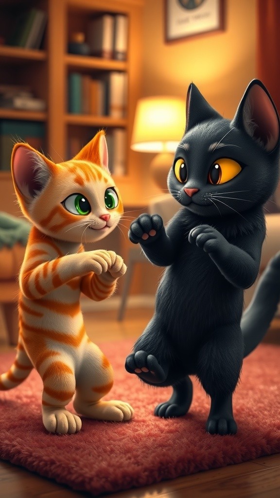 The Dancing Cat and the Determined Dog