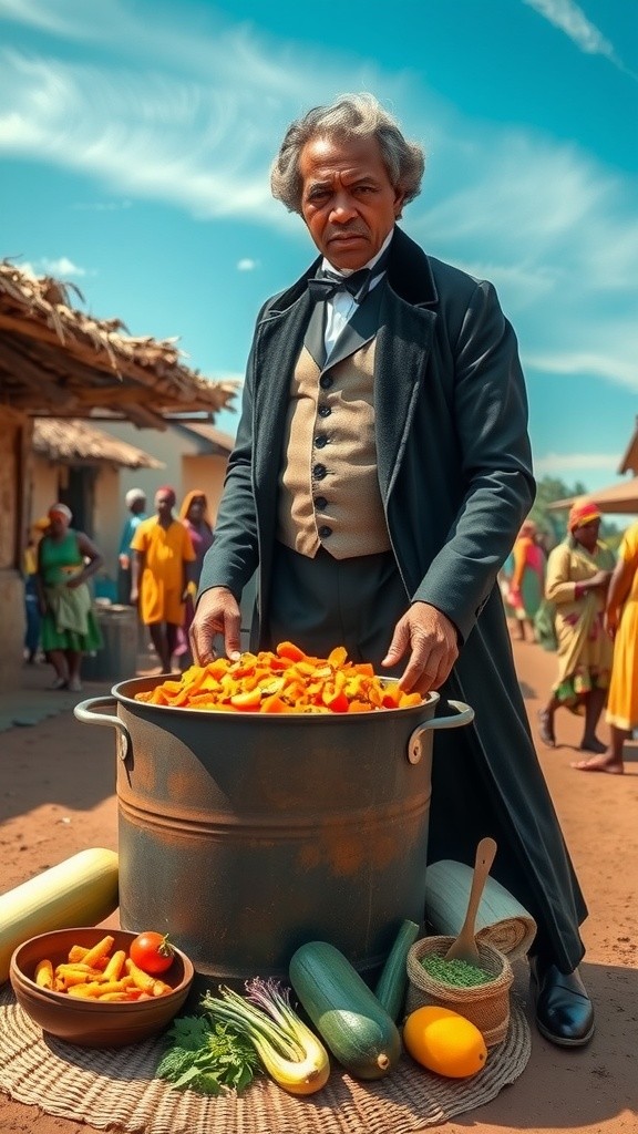 Roasting Meat in a Kenyan Village