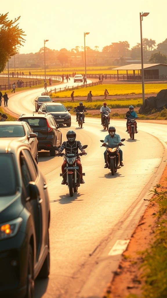 Nigerian Goat Scatting on the Highway