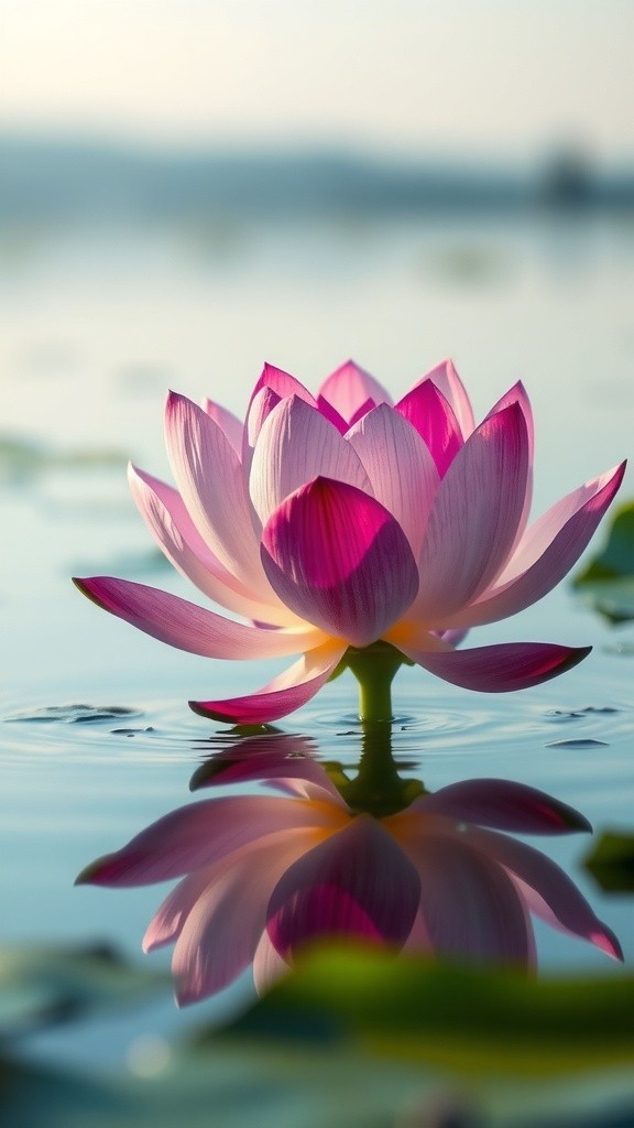 Keindahan Bunga Teratai dan Burung di Telaga