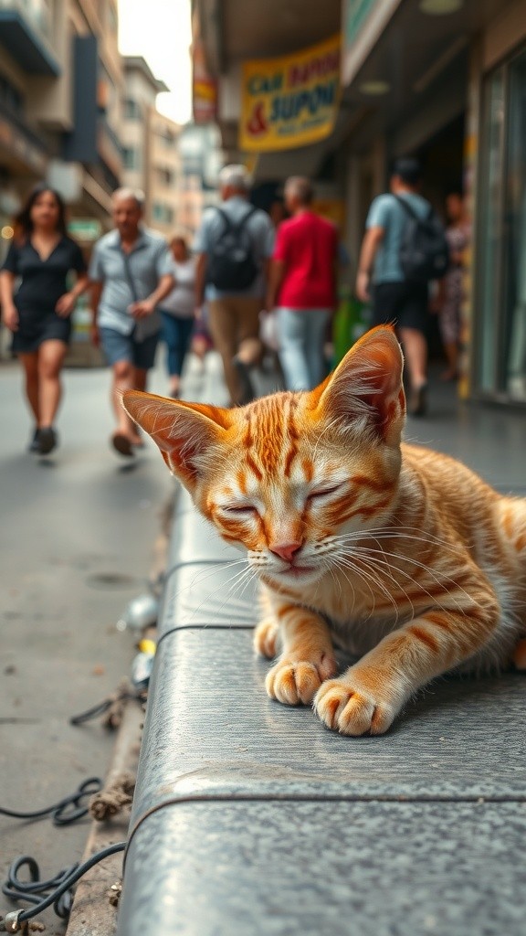 Kucing Jalanan Jadi Satpam Toko