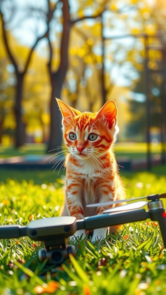 Kucing Lucu Naik Drone Sambil Tersenyum