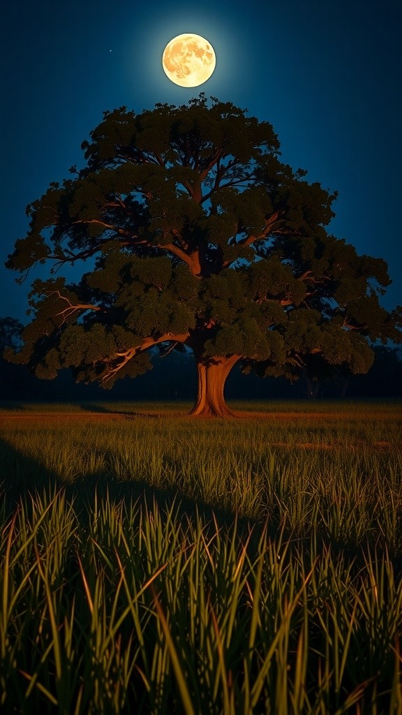 Moonlight Tales Under the Iroko Tree
