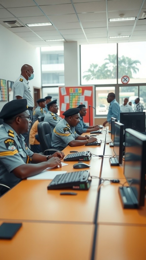 Ghanaian Police Officers at the Accident Scene