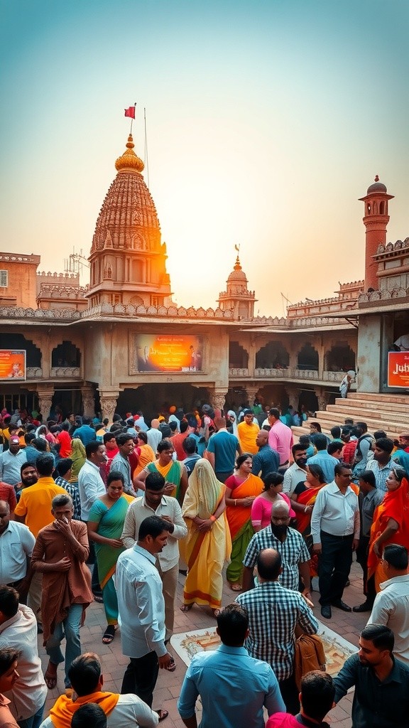 Holi Celebration in Vrindavan: A Vibrant Floral Shower