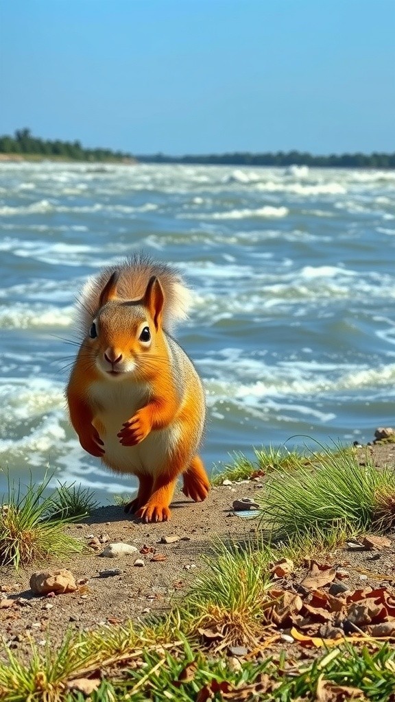 A Dog's River Crossing with an Elephant