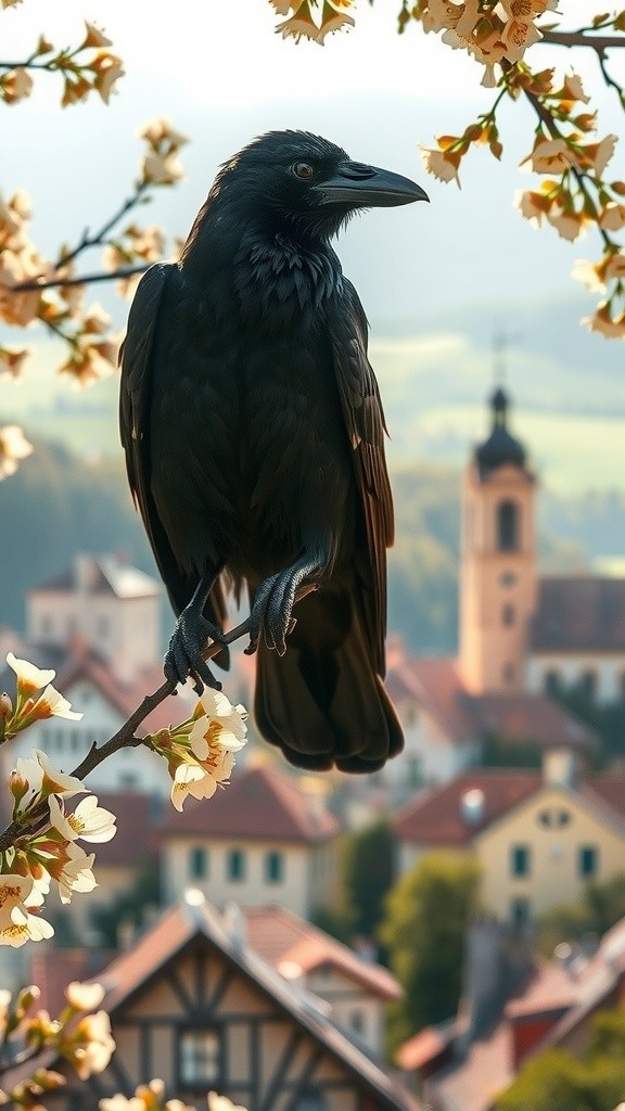 Unlikely Friends: A Cat and Crow's Bond