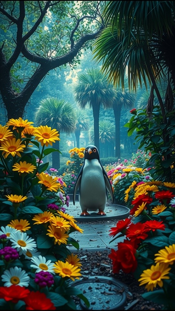 Pinguin Menari di Kebun Binatang