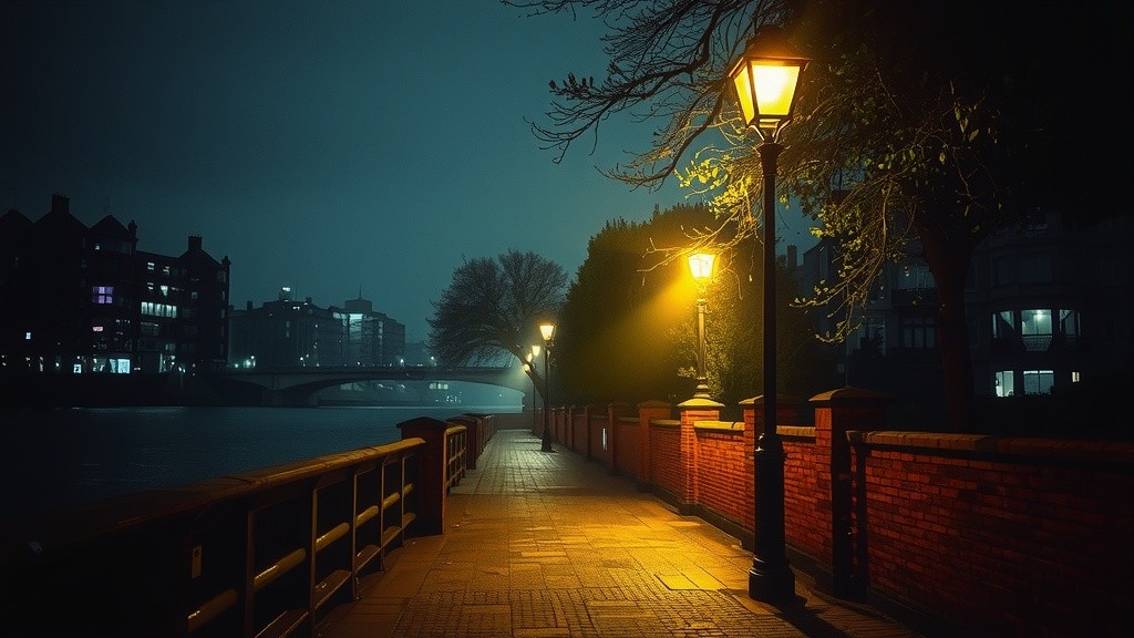 The Midnight Encounter by the Thames