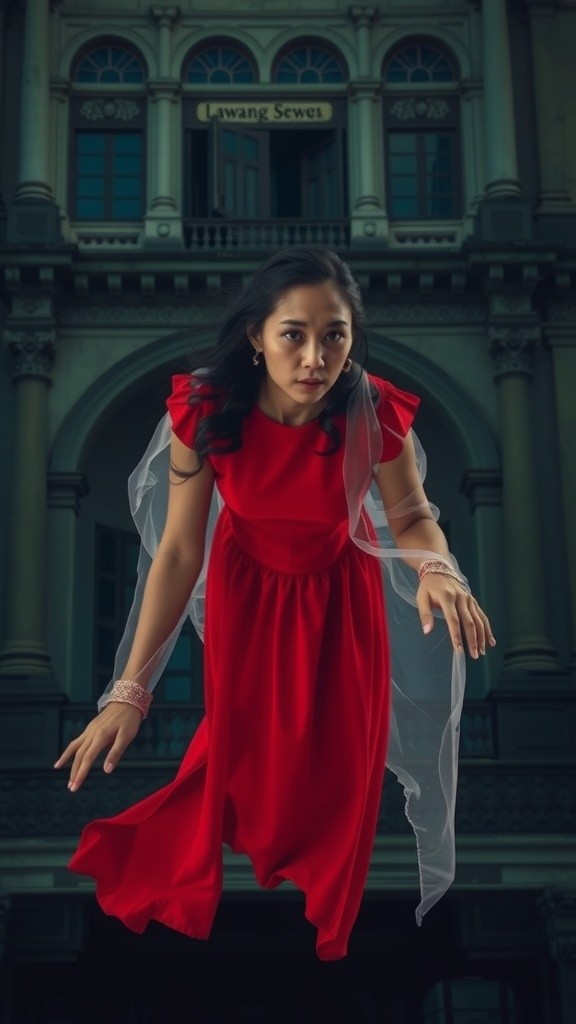 Penampakan Hantu Perempuan Berbaju Merah di Lawang Sewu