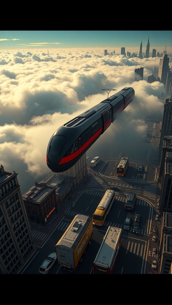 Revolutionizing Commute: The Futuristic Sky Train!
