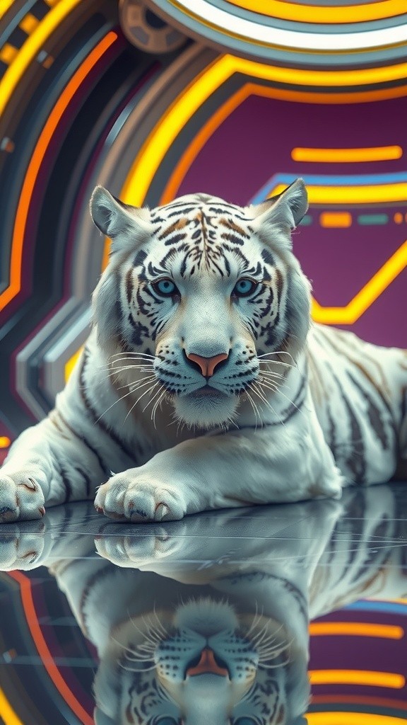Ethereal Elegance: A Futuristic Tiger