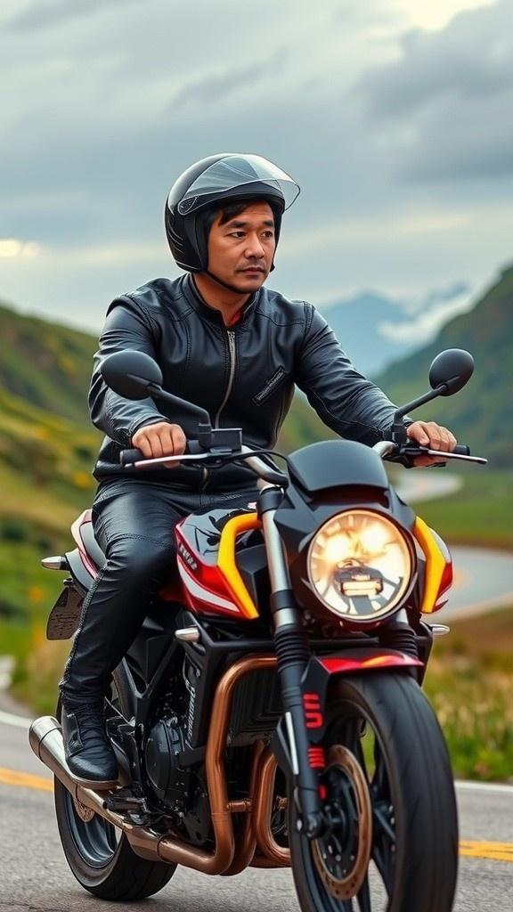 Petualangan Pria di Atas Sepeda Motor Sport