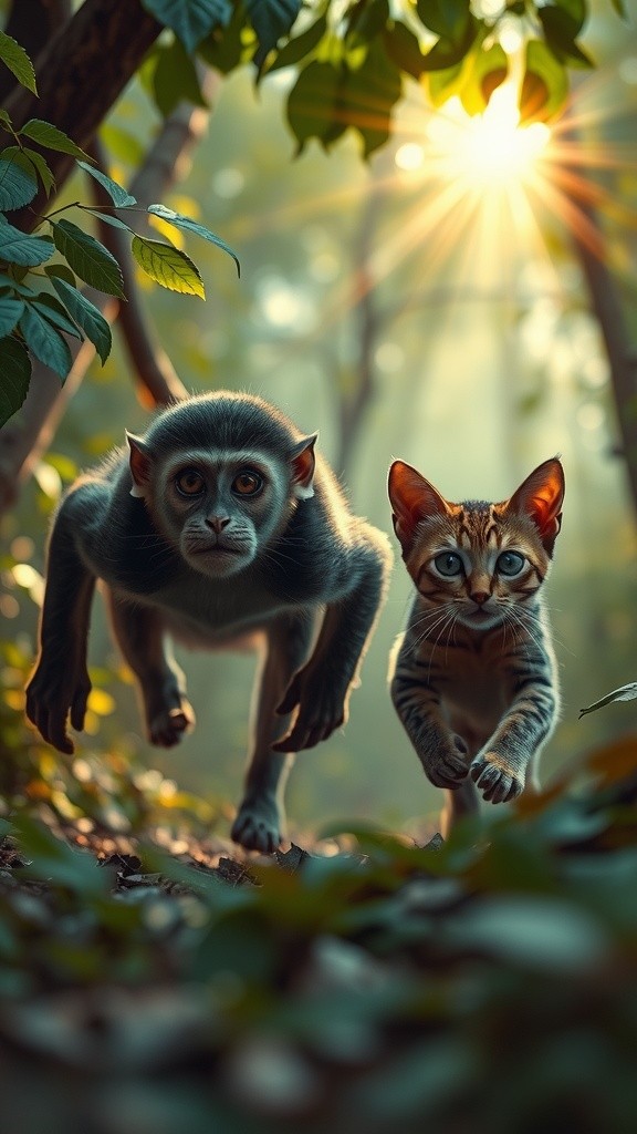 Kucing dan Monyet: Petualangan Ikan Asap