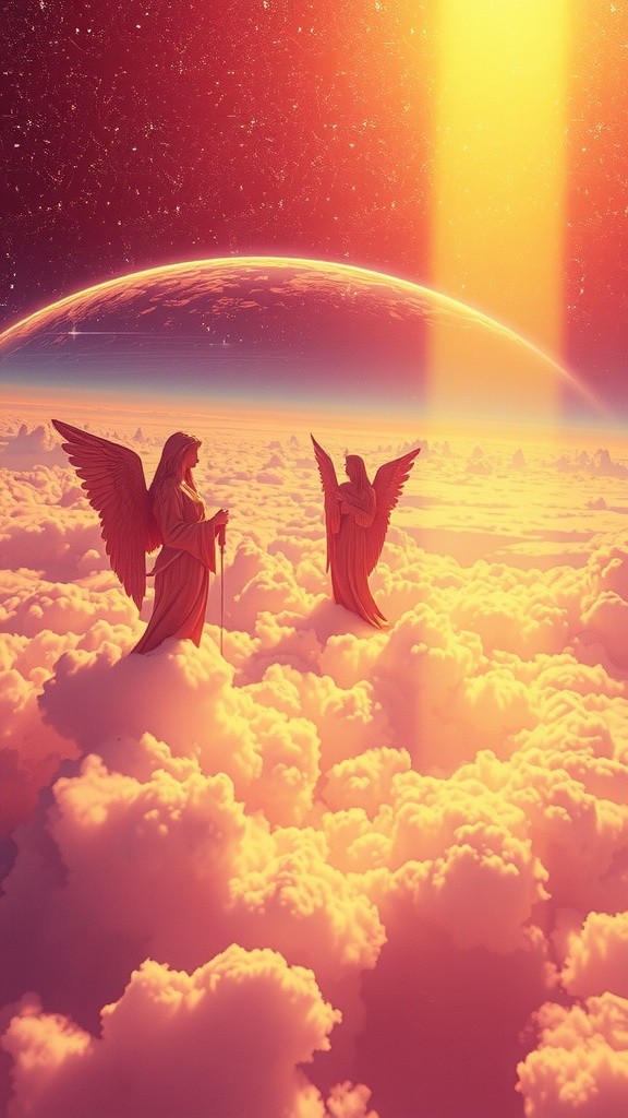 Heaven with Angels and Jesus