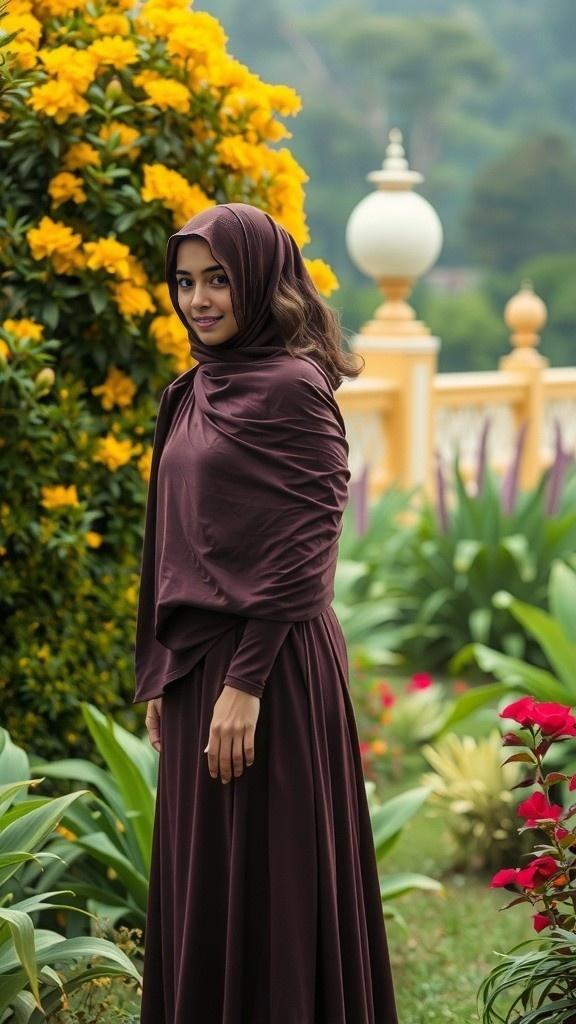 Wanita Cantik Berhijab Menunggang Kuda di Pantai