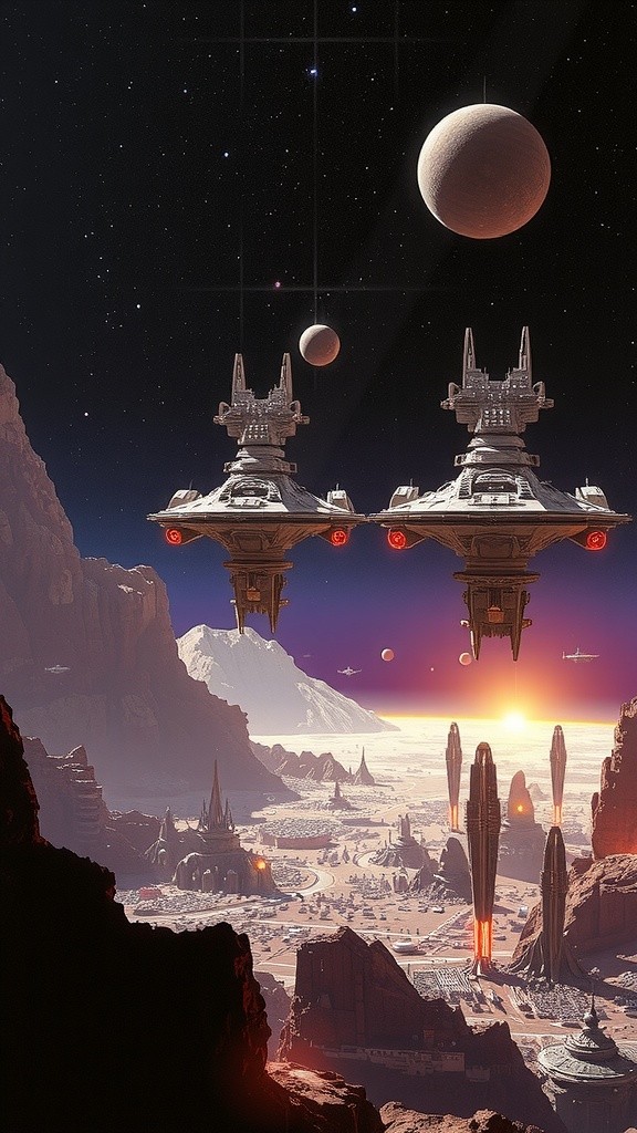 Star-Crossed in the Cosmos: Romeo and Juliet on Rival Space Stations