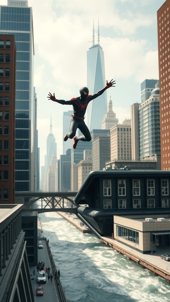 Petualangan Spiderman: Melompati Sungai