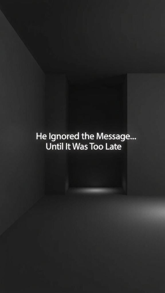 He Ignored the Message… Until It Was Too Late