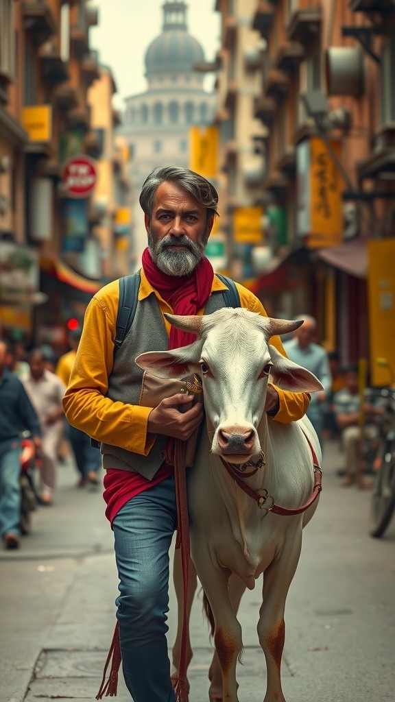 गाय और उसके मालिक की खुशहाल यात्रा