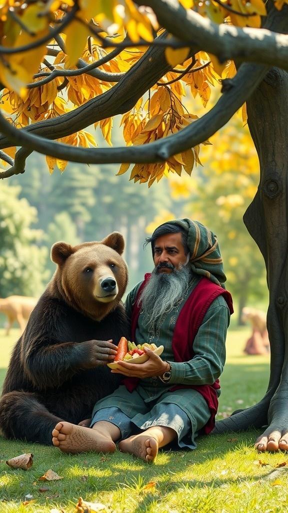 भालू और किसान की सच्ची दोस्ती