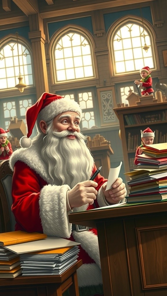 Santa Claus y su amigo secreto: regalo para el día de piscina