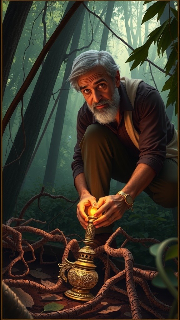 लकड़हारा और जादुई चिराग: लालच का नतीजा