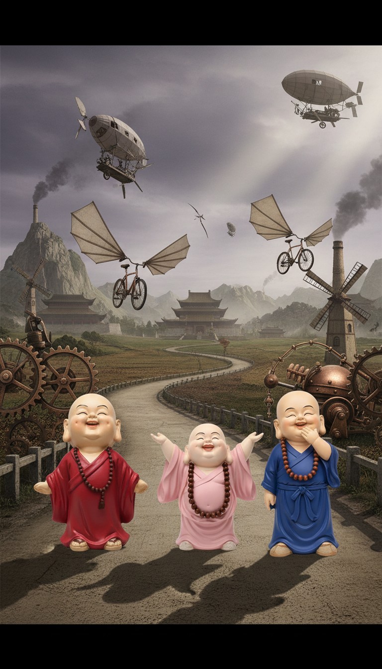 The Three Laughing Monks of Ancient China