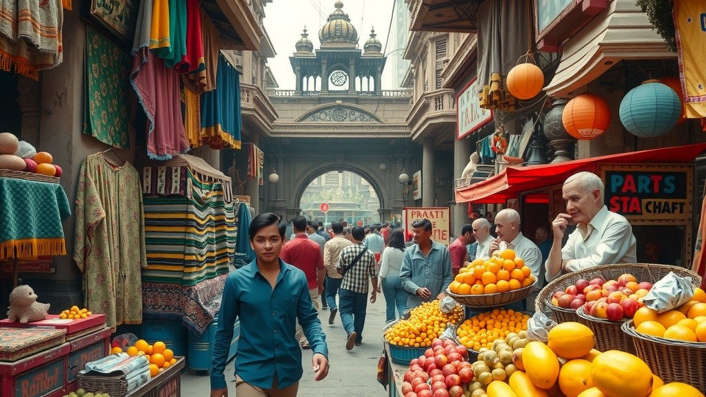 Indian Girl Making Dosa on the Street