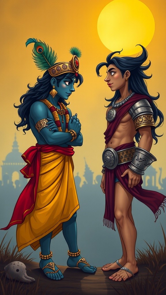 कृष्ण और कर्ण: महाभारत की भावनात्मक कहानी