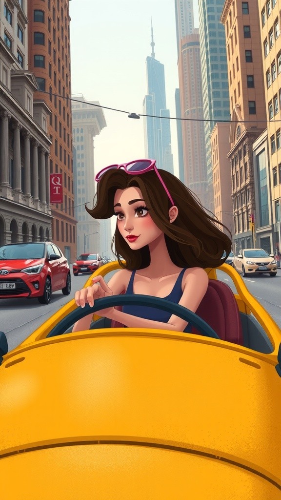 Scottie Ad: Girl Driving in Dubai