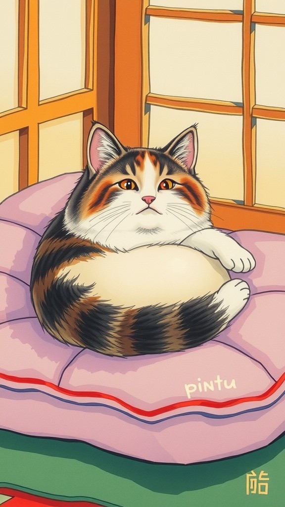 Pintu the Lazy Cat's Clever Snack Time