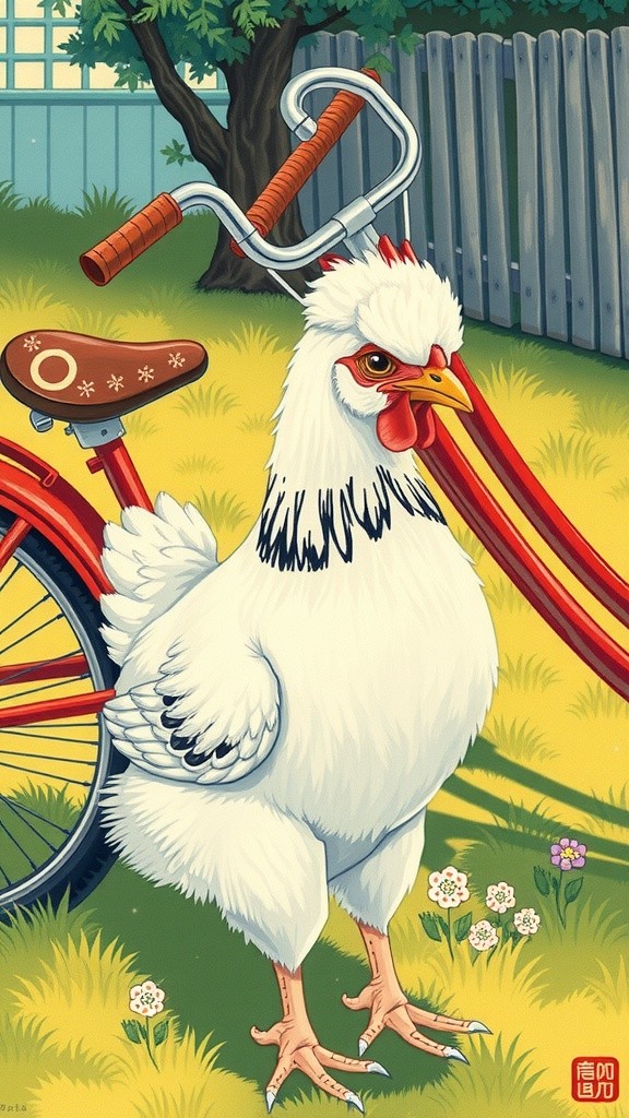 Ayam yang Ingin Naik Sepeda