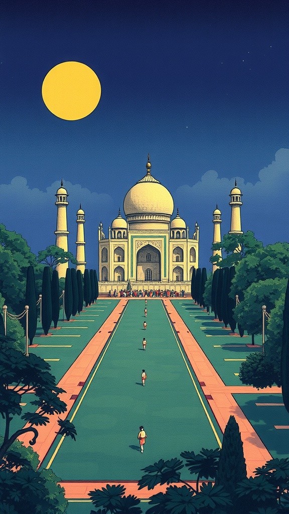 ताज महल की रोशनी