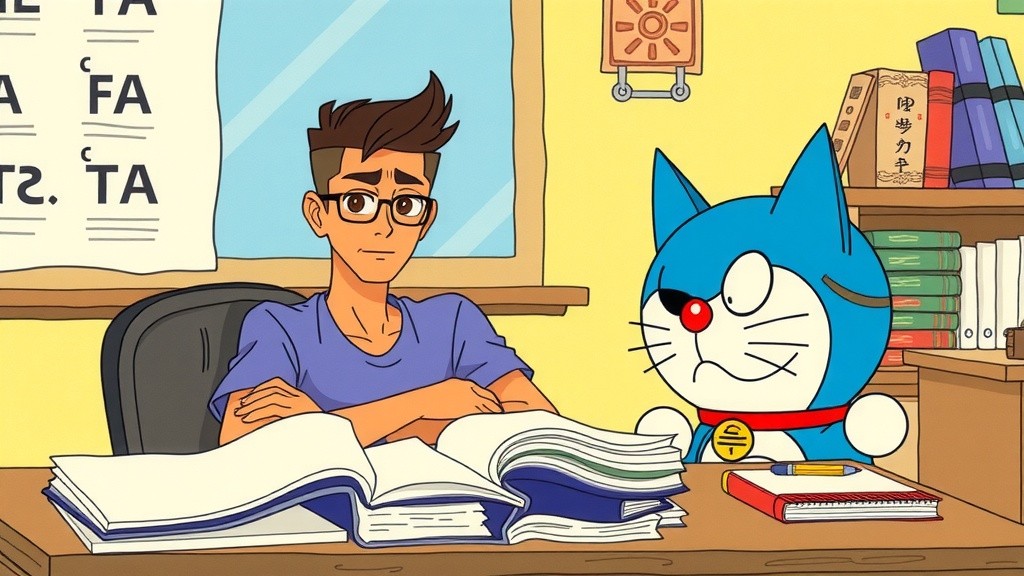 Nobita's Study Boost with Doraemon's Gadget