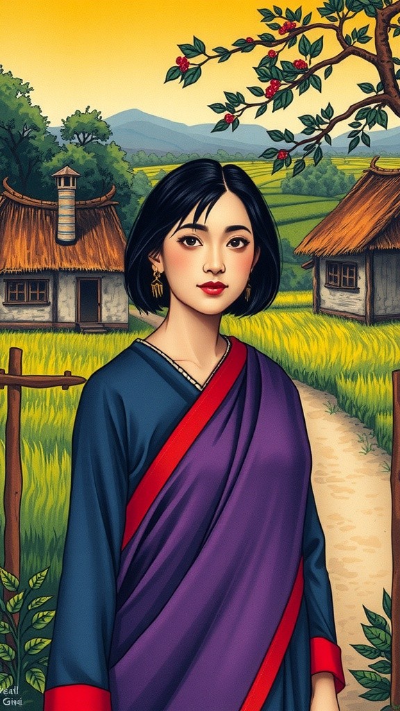 Japan ki Lady Haryana ke GAO me Field Work Kartin