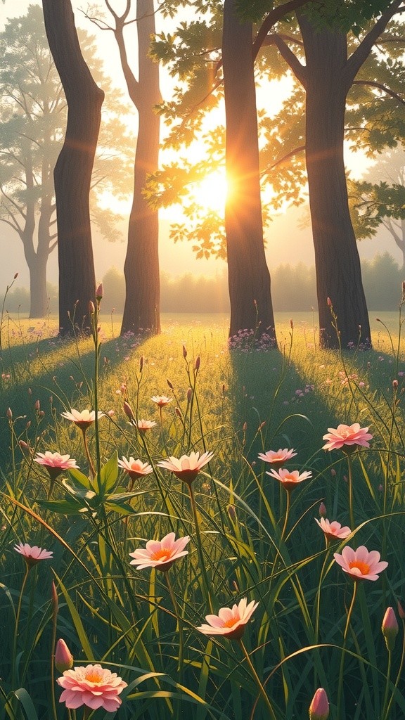 Blossoms of Determination: An Anime Garden Journey