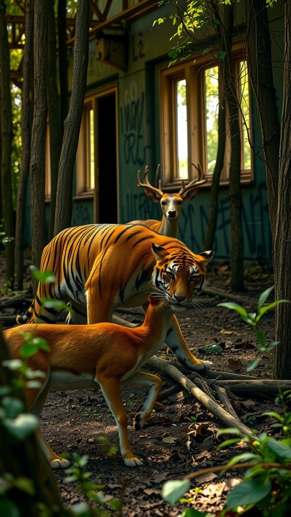 Tiger vs. Deer: Nature's Predator and Prey Showdown