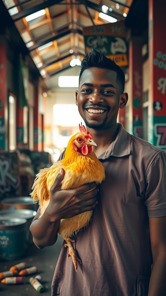 Transformasi Ayam Kuning Menjadi Ayam Bruce Lee