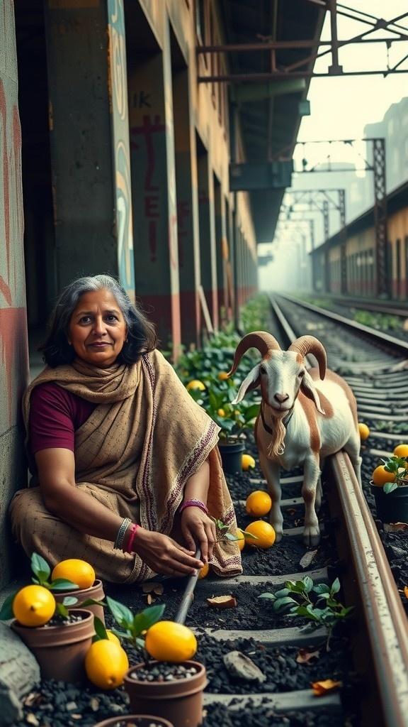 दादी, बकरी और नींबू का पेड़