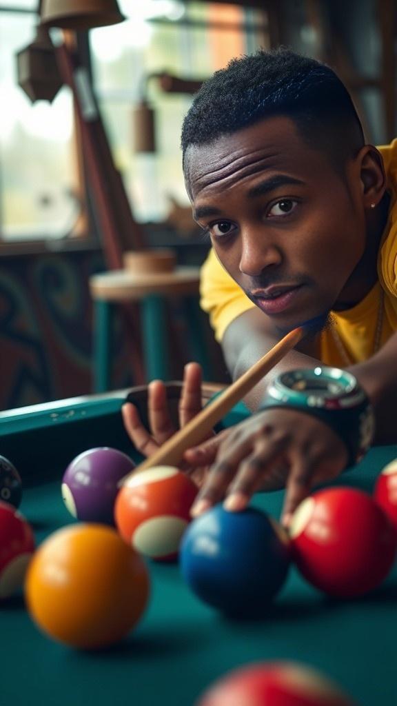 Freddy, passionné de billard et promoteur à Nkolbissong et Damas