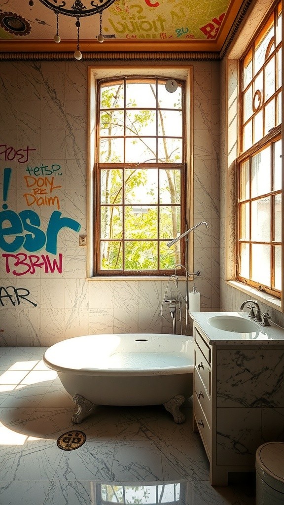 Morning Renewal: Coconut Oil Swishing Ritual in a Luxe Bathroom