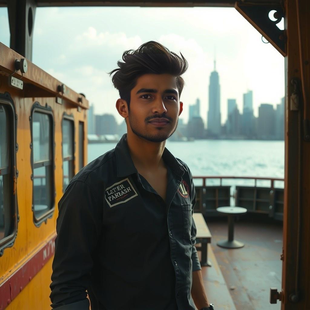 A Pak Boy at the Statue of Liberty