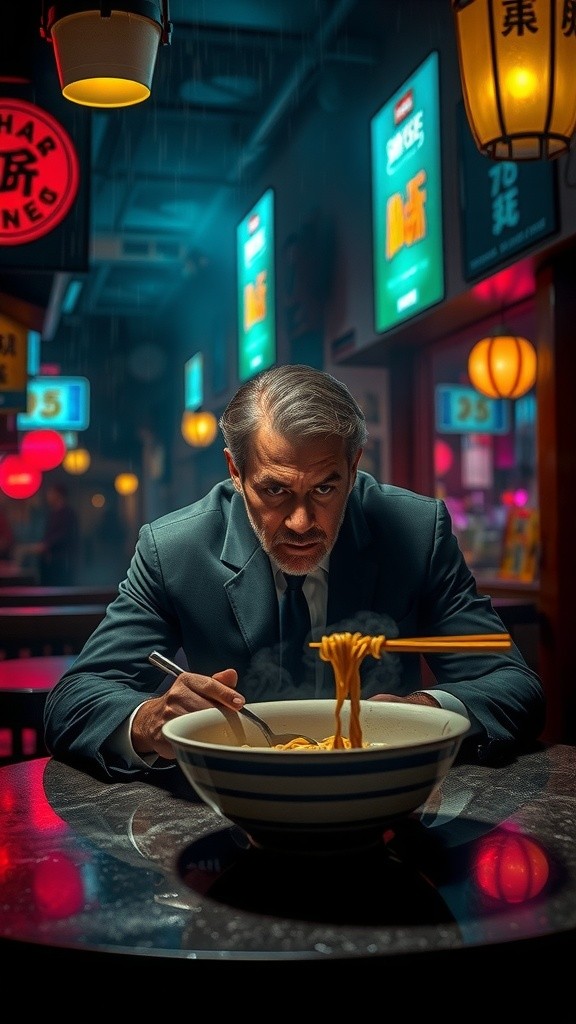 Neon Shadows: A Bladerunner Noir