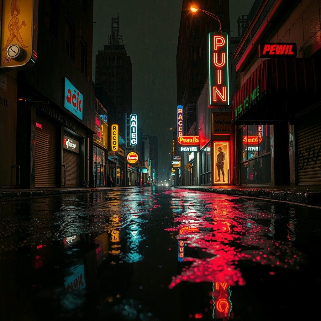 Neon Shadows: A Bladerunner Noir