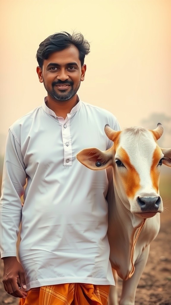 गाय और किसान की अनोखी दोस्ती