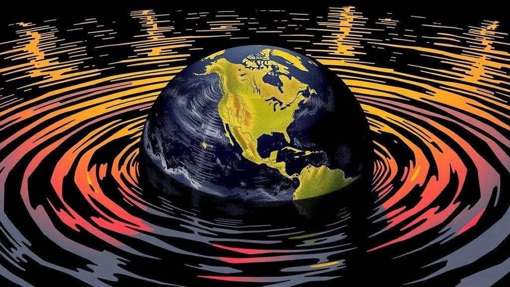 Europe Highlighted in a Flooded Globe